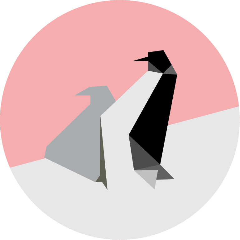 pinguim em origami no otimização de sites